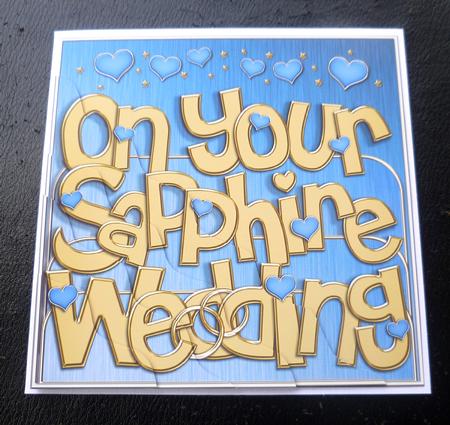 On Your Sapphire Wedding Anniversary Wavy Corner Stacker by Charlie Angel