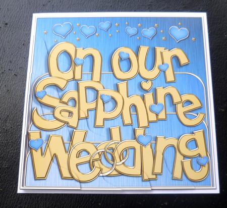 On Our Sapphire Wedding Anniversary Wavy Corner Stacker by Charlie Angel