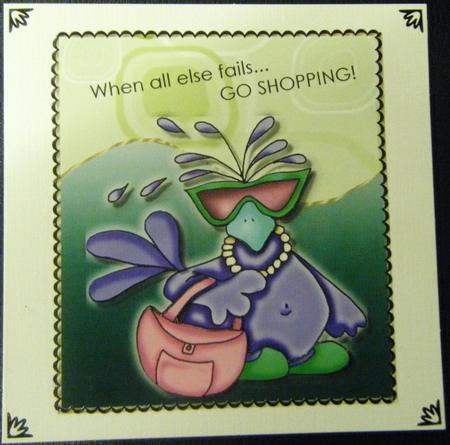 Purple Shoppin' Bird by Charlie Angel