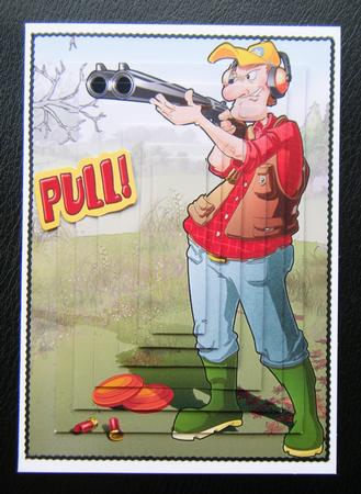 Clay Pigeon Shooting Dude Pyramid. by Charlie Angel