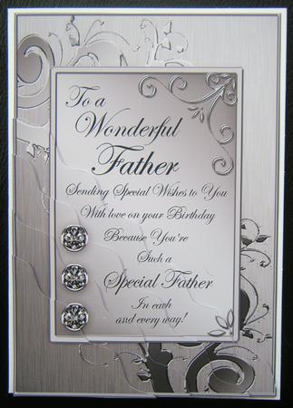 Father Metallic Greeting Corner Side Stacker by Charlie Angel