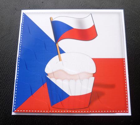 Flying the Flag Czech Republic Cupcake Wavy Corner Stacker by Charlie Angel
