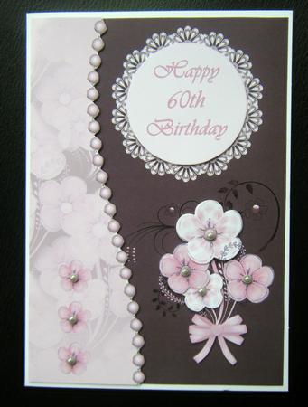 60th Birthday Wth Floral Border Feature by Charlie Angel