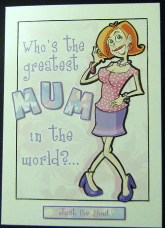 Greatest Mum/mam/mom Mirror Card. by Charlie Angel