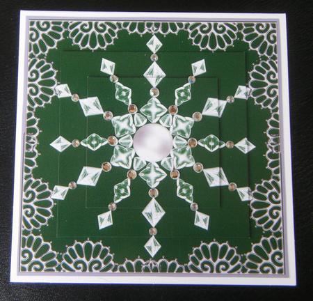 Green & Silver Christmas Snowflake by Charlie Angel