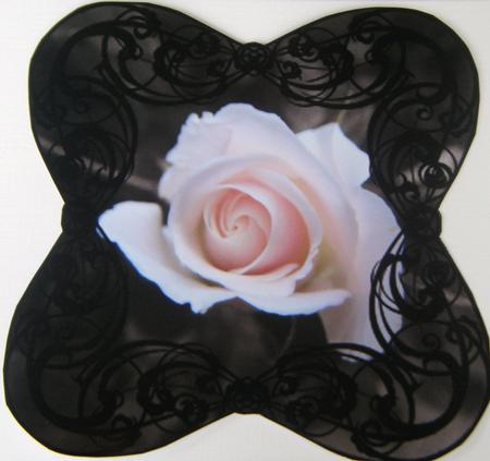 Black & White Shaped Sympathy Card by Charlie Angel
