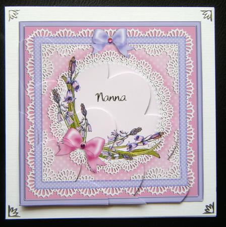 Bluebells Quick Card Shell Edged Corner Side Stacker by Charlie Angel
