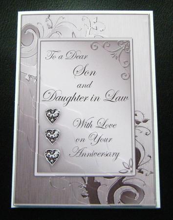 Son Anniversary Metallic Greeting Corner Side Stacker by Charlie Angel