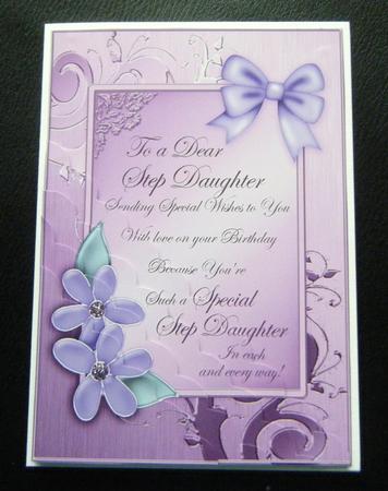 Step Daughter Birthday Quick Card Corner Side Stacker by Charlie Angel