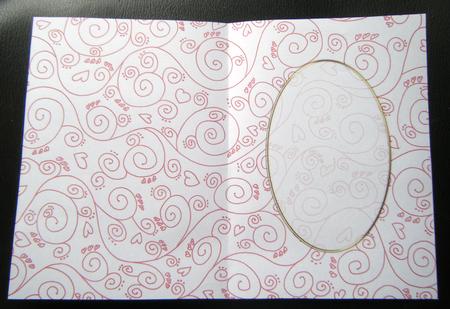 A5 Pretty Rose Swirls Card Front or Insert by Charlie Angel