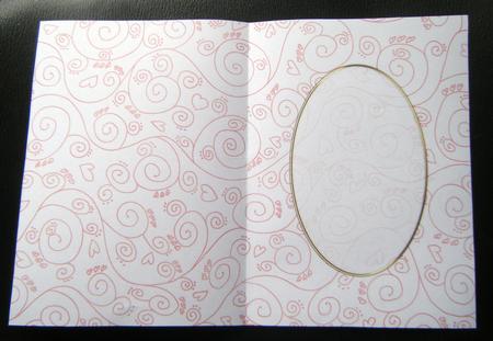 A5 Pretty Rose Swirls Card Front or Insert by Charlie Angel