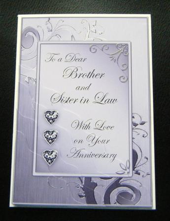 Brother Anniversary Metallic Greeting Corner Side Stacker by Charlie Angel