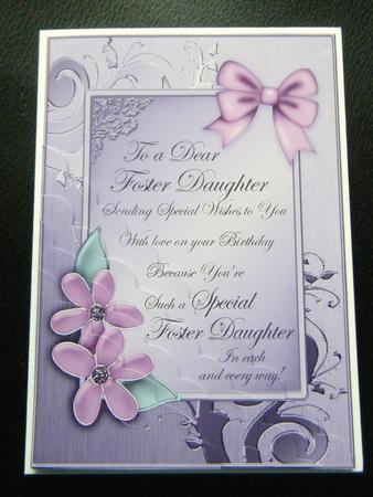 Foster Daughter Birthday Quick Card Corner Side Stacker by Charlie Angel