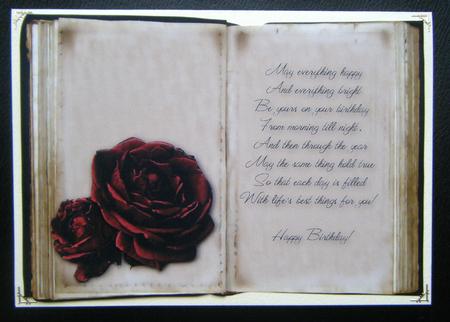 Birthday Book & Roses by Charlie Angel