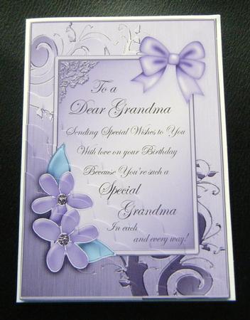 Grandma Birthday Quick Card Corner Side Stacker by Charlie Angel