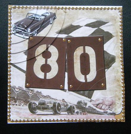 Vintage Racing Age 80 6inch Duo Corner Stacker by Charlie Angel