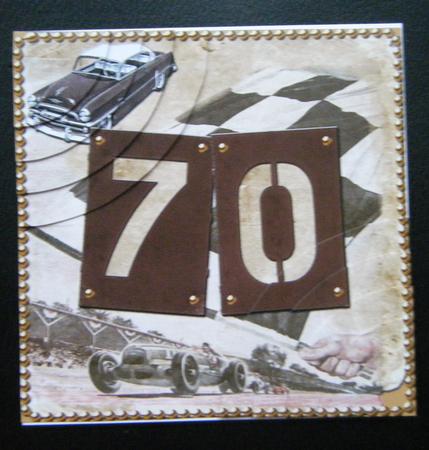 Vintage Racing Age 70 6inch Duo Corner Stacker by Charlie Angel