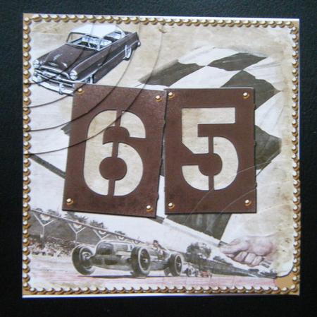 Vintage Racing Age 65 6inch Duo Corner Stacker by Charlie Angel