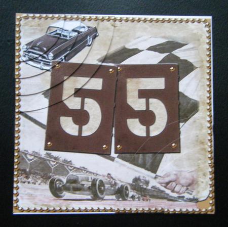 Vintage Racing Age 55 6inch Duo Corner Stacker by Charlie Angel