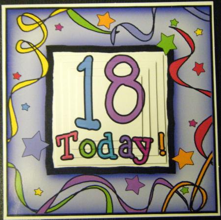 18th Birthday Quick Card with Pyramage by Charlie Angel