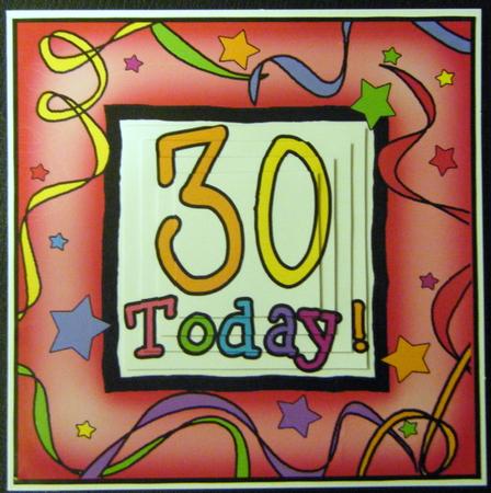 30th Birthday Quick Card with Pyramage by Charlie Angel