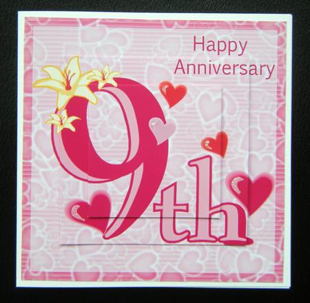 Hearts & Happiness -  9th Anniversary Card by Charlie Angel