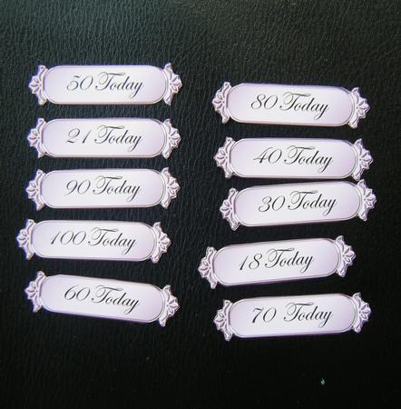 Metallic Birthday Greetings Text Plates by Charlie Angel