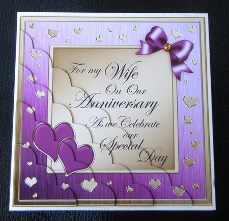 Wife Anniversary Scallop Corner Side Stacker Topper by Charlie Angel