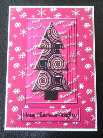 Contemporary Christmas Tree Pyramid in Pink by Charlie Angel