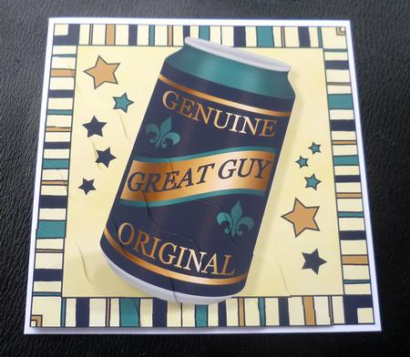 Great Guy Beer Can Wavy Corner Side Stacker Topper by Charlie Angel