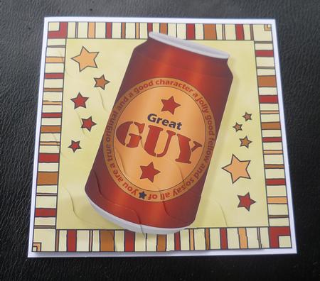 Great Guy Beer Can Wavy Corner Side Stacker Topper by Charlie Angel