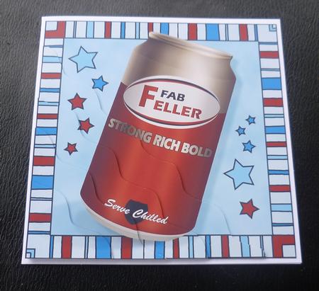 Fab Feller Beer Can Wavy Corner Side Stacker Topper by Charlie Angel