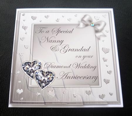 Nanny & Grandad Diamond Wedding Anniversary Wavy Corner by Charlie Angel