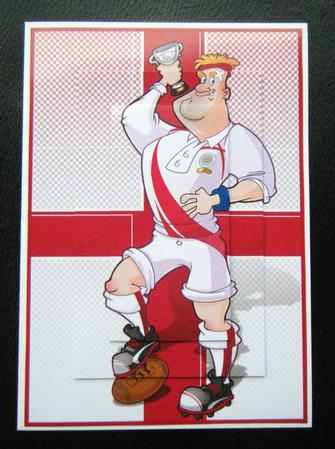 Rugby Dude England A4. by Charlie Angel