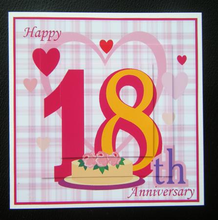 Tartan & Hearts 18th Anniversary Card by Charlie Angel