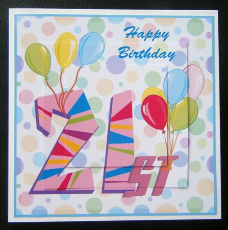 Pretty Polka Dot 21st Birthday Card by Charlie Angel