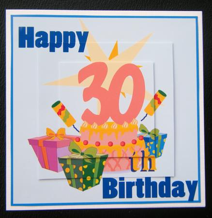 Party Poppers & Presents 30th Birthday Card by Charlie Angel