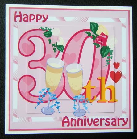 30th Anniversary Celebrations Card by Charlie Angel