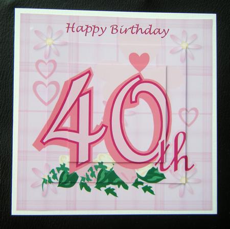 Birthday Hearts 40th Birthday Card by Charlie Angel