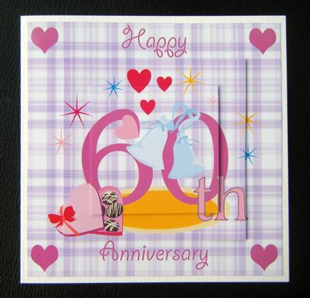 Diamonds & Sparkles 60th Anniversary Card by Charlie Angel