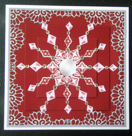Red & Silver Snowflake by Charlie Angel