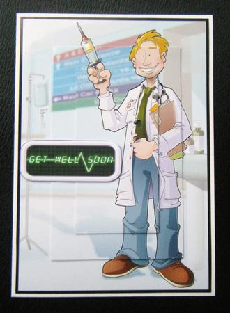 Get Well Soon Doctor Dude A4. by Charlie Angel