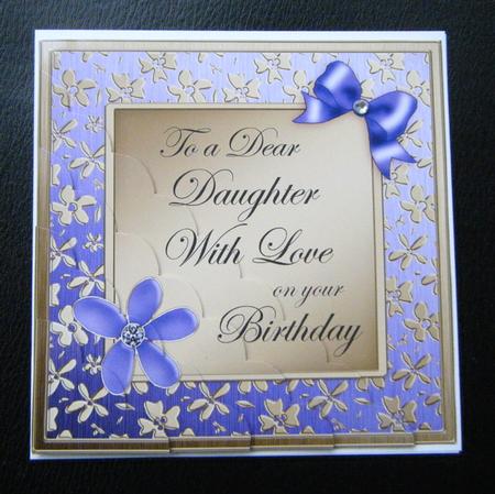 Floral Elegance Daughter Birthday Scallop Corner Side Stacke by Charlie Angel
