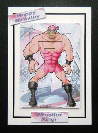 Wrestler Dude (pink) Inverted Pyramid. by Charlie Angel