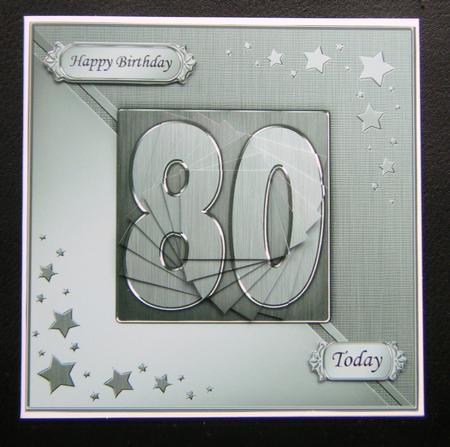 80th Metallic Age Quick Card with Twisted Pyramage by Charlie Angel