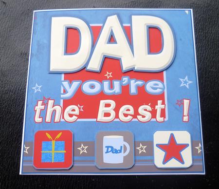 Dad You're the Best 8x8 Quick Card by Charlie Angel