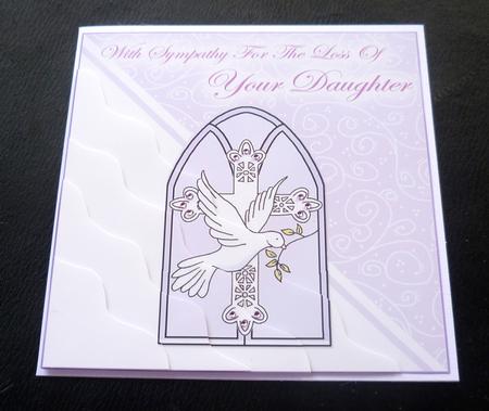 With Sympathy on Loss of a Daughter Wavy Corner Stacker by Charlie Angel