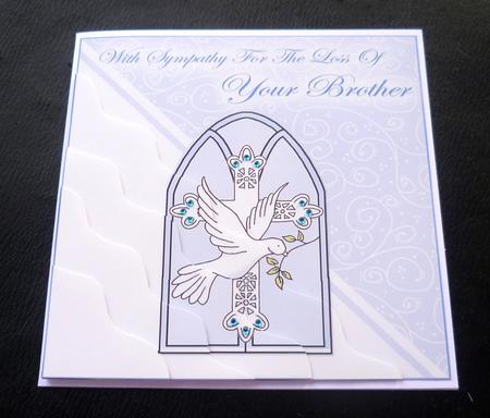 With Sympathy on Loss of a Brother Wavy Corner Stacker by Charlie Angel