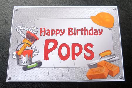 5x7 Handyman Tools Birthday Pops Scallop Corner by Charlie Angel