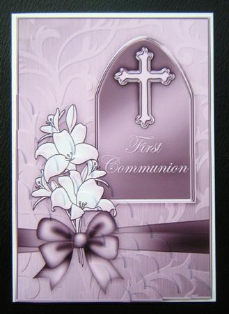 First Communion Metallic Quick Card Corner Side Stacker by Charlie Angel
